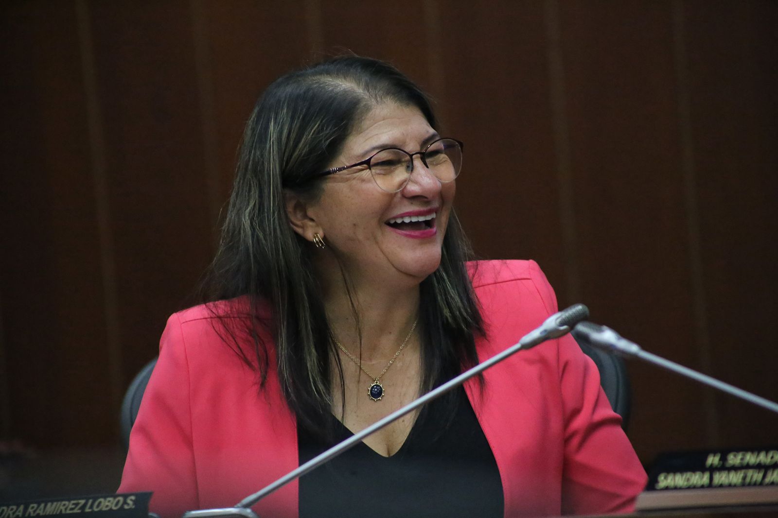 La senadora Sandra Ramírez.