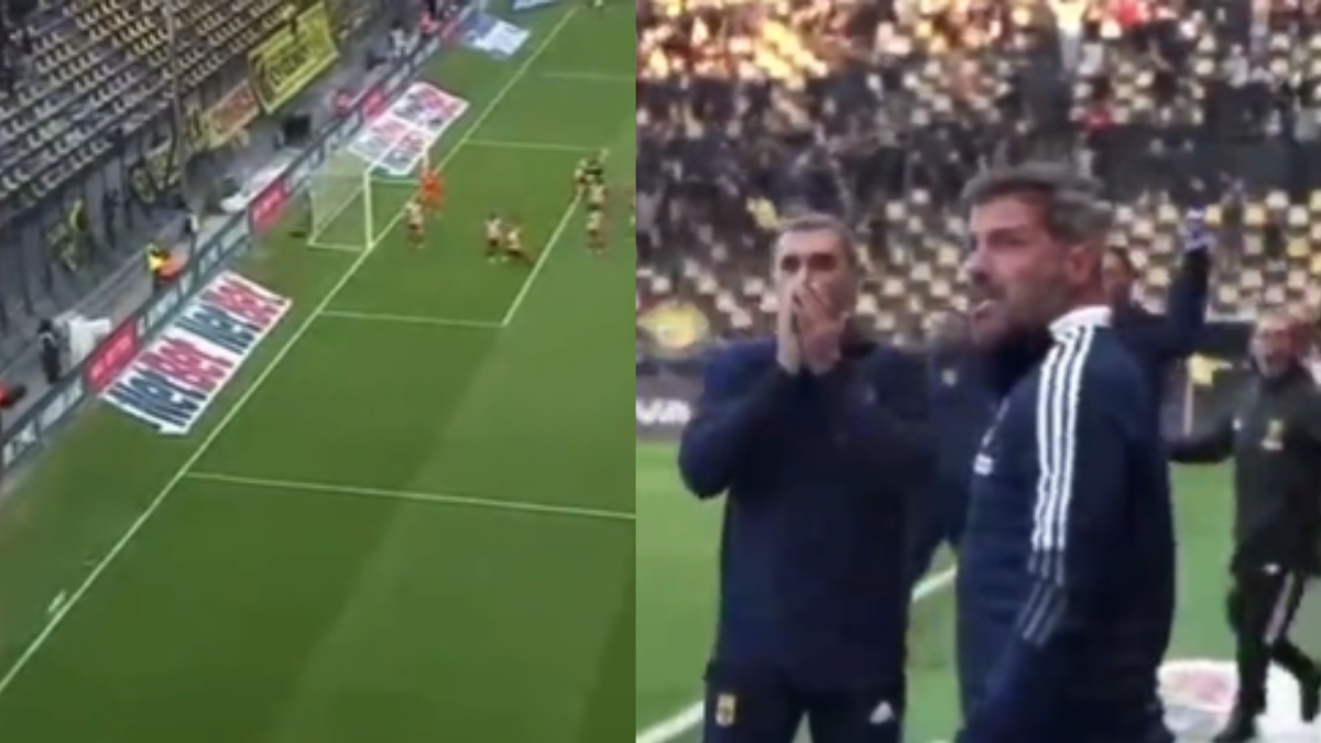 El gol olímpico ocurrió en la Superliga de Grecia. Foto: Captura de pantalla Twitter @JFernandezHN15