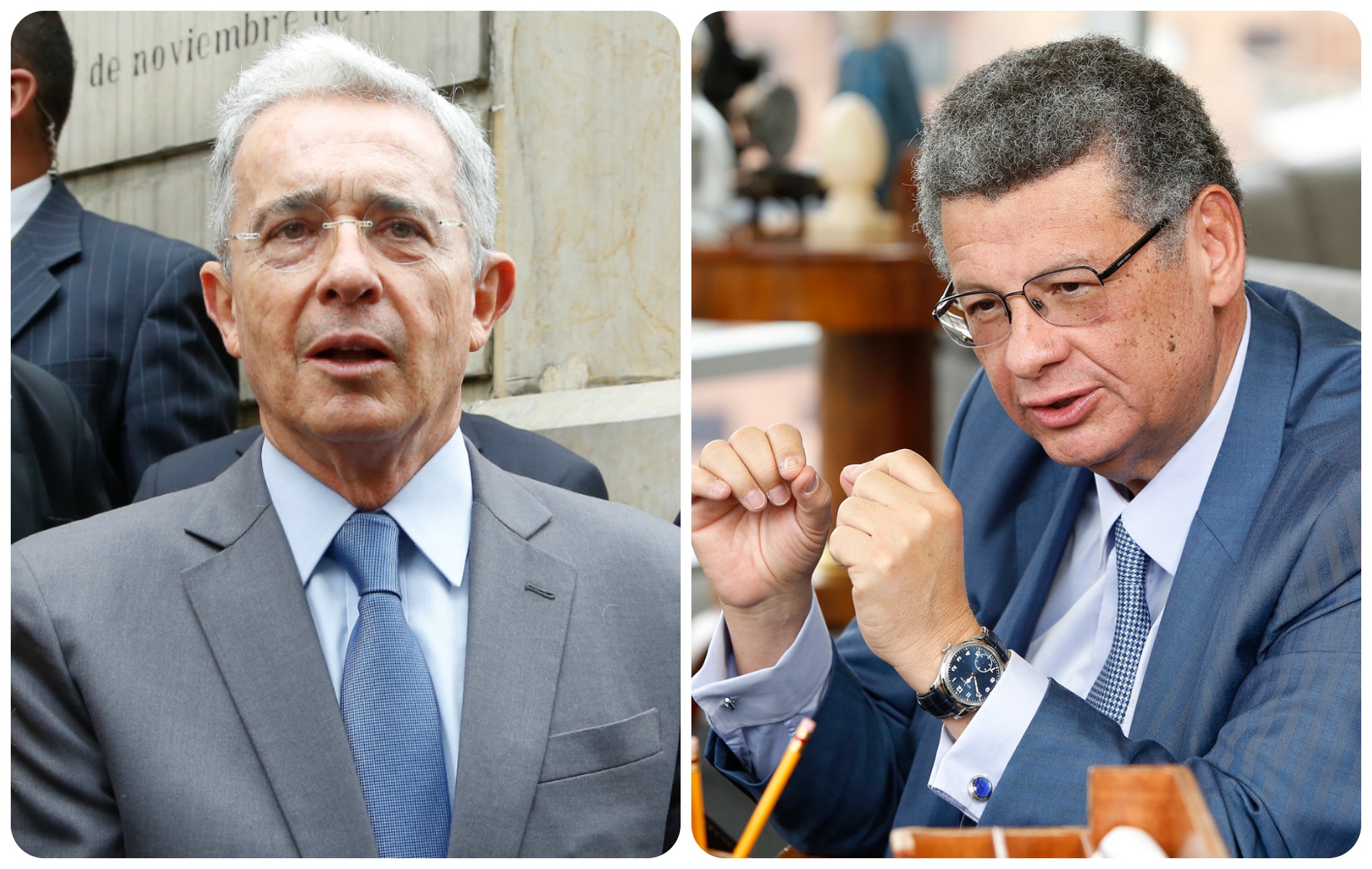 El expresidente Álvaro Uribe y el abogado Jaime Granados.