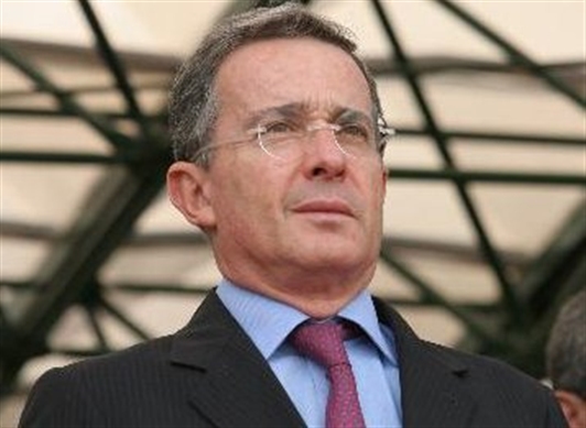 Álvaro Uribe, presidente de Colombia