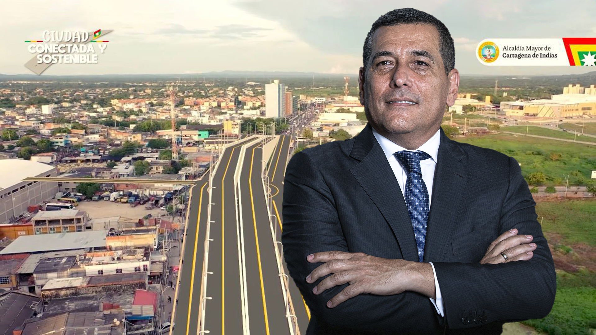 alcalde de Cartagena, Dumek Turbay
Render vía