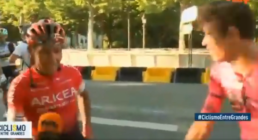 Nairo Quintana y Rigoberto Urán