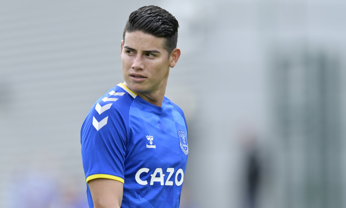 James Rodríguez en el Everton.