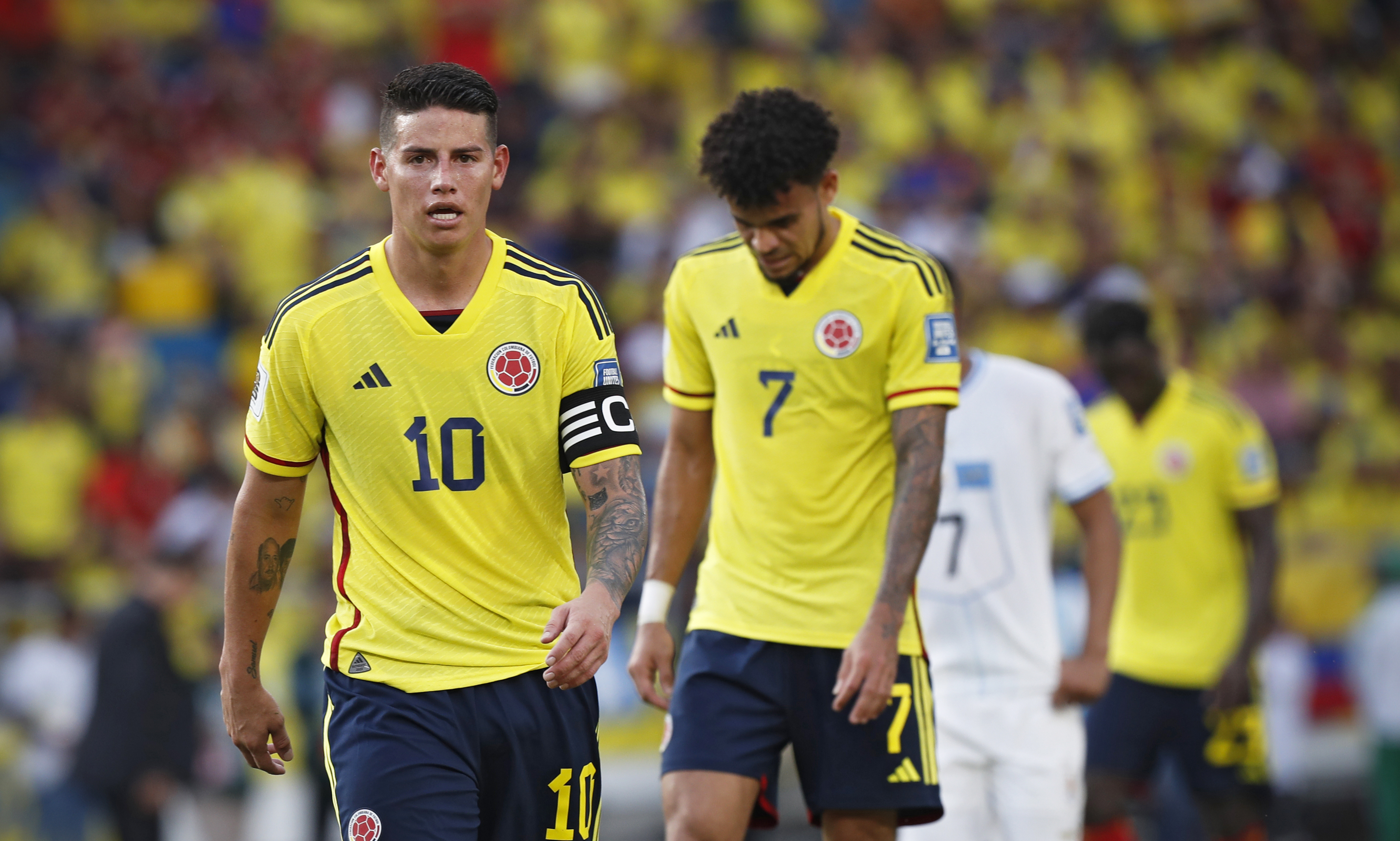 Luis Díaz y James Rodríguez