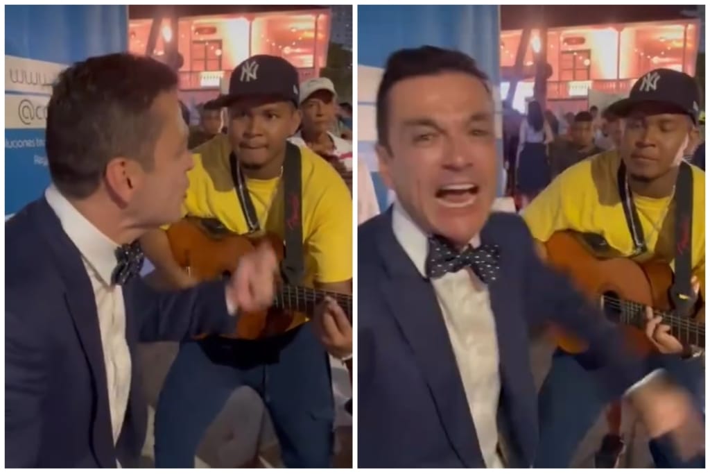 El presentador de noticias mostró un nuevo talento al celebrar su India Catalina.