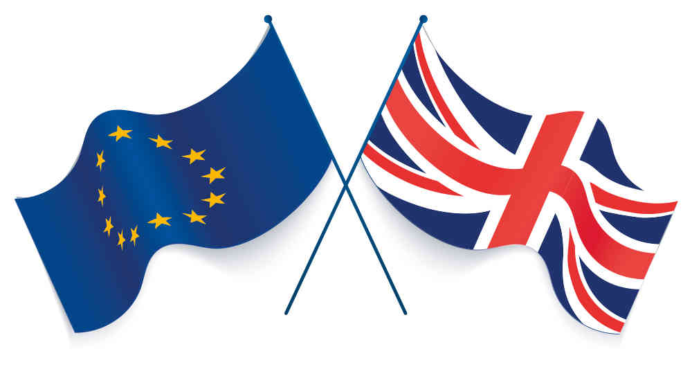 banderas que representan el Brexit