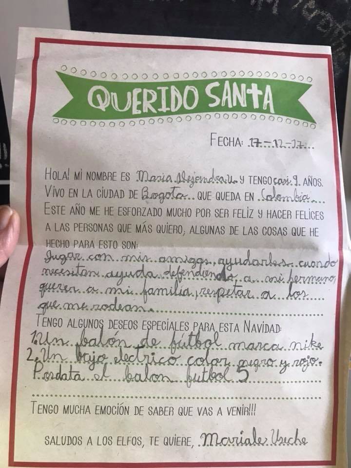 Cartas al NIño Dios - Mariale, 9 años
