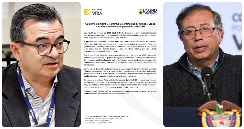 Olmedo López, Gustavo Petro y el comunicado de prensa.