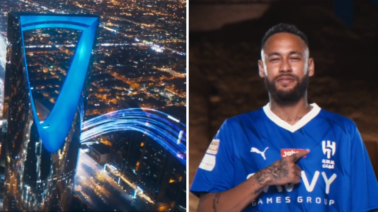 Neymar ya viste los colores del Al Hilal.