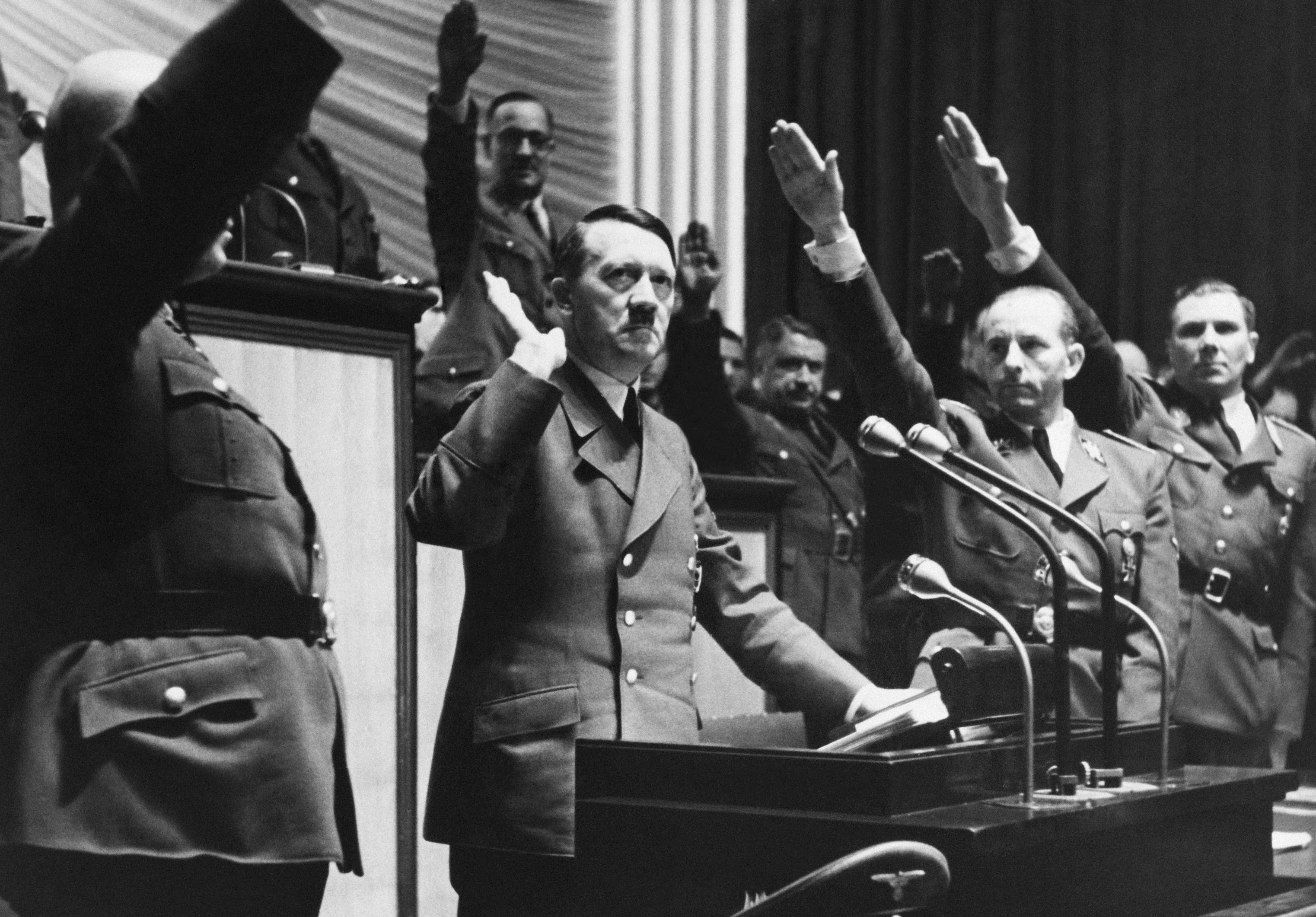 GERMANY - DECEMBER 11: Speech Of Hitler The Day Of War Declaration Against United State In Germany On December 11St 1941 (Photo by Keystone-France/Gamma-Keystone via Getty Images)
