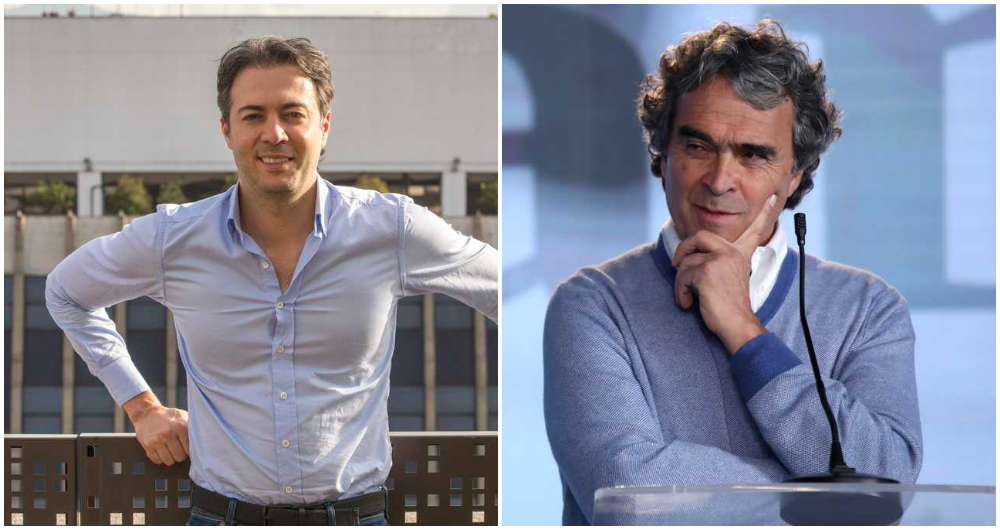 Daniel Quintero, alcalde de Medellín. Y a la  derecha Sergio Fajardo, precandidato presidencial