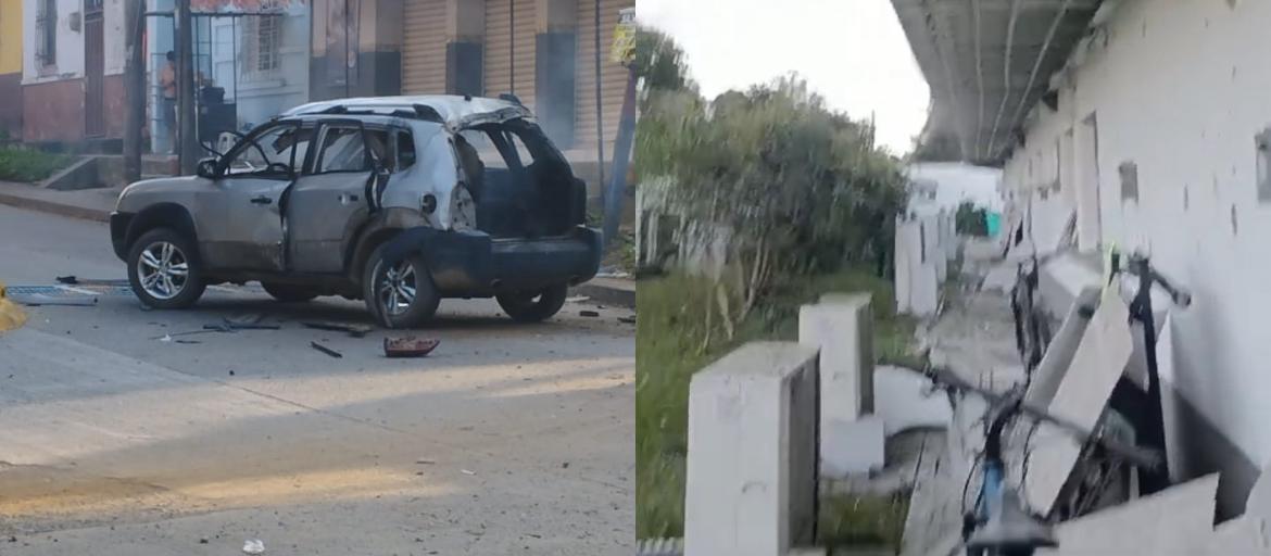 Carro bomba en Jamundí, Valle del Cauca y Comando de la Policía del Cauca.