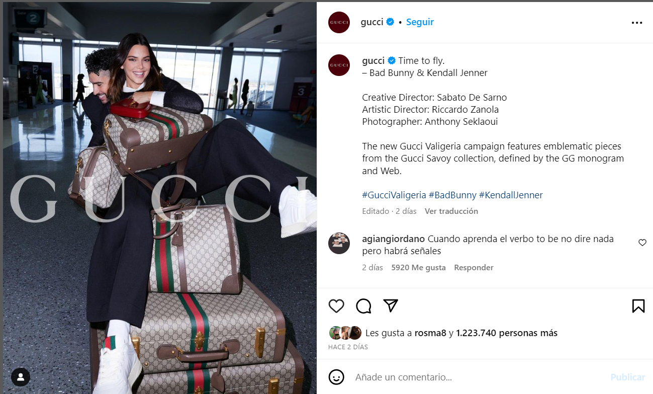 Kendall Jenner and Bad Bunny's new Gucci Valigeria campaign – l