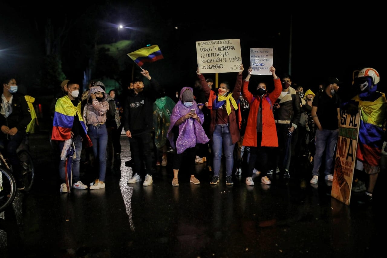 Paro Nacional Cedritos 140 cerca de la casa del Presidente