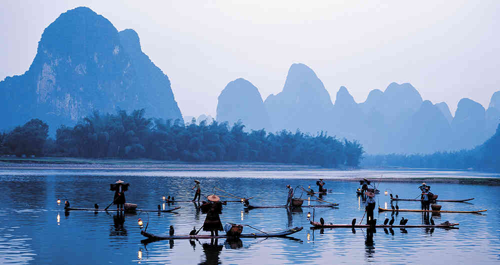 El río Li baña 473 kilómetros de la región de Guangxi. 