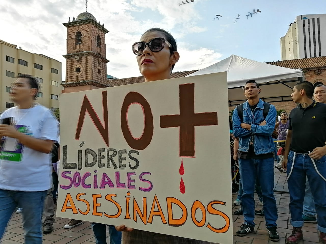 Jornada de plantón contra el asesinato de líderes sociales
