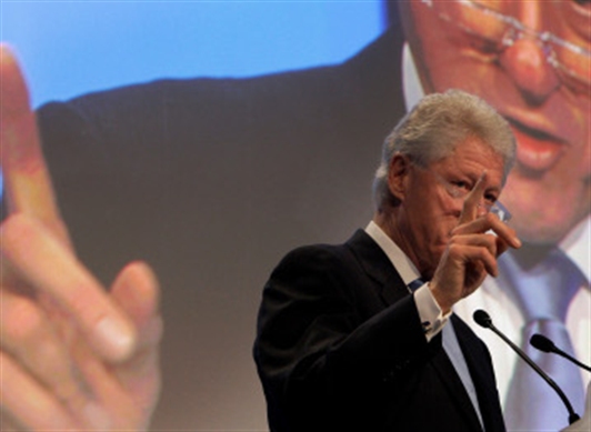 El expresidente de Estados Unidos, Bill Clinton en Davos.