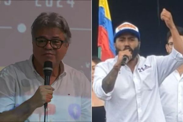 Senador Wilson Arias y excandidato al Concejo de Bogotá Iván Andrés Díaz.