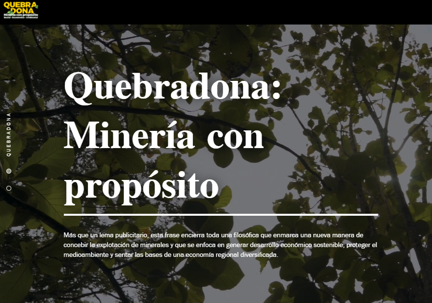 Quebradona: Minería con propósito