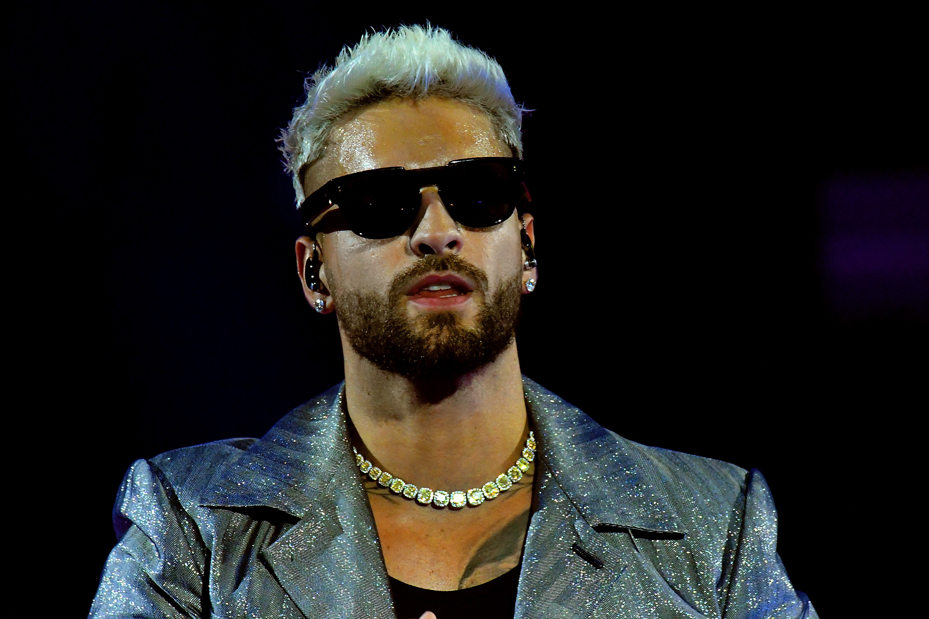ORLANDO, FLORIDA - 8 DE OCTUBRE: Maluma se presenta durante su gira "Papi Juancho" en el Amway Center el 8 de octubre de 2021 en Orlando, Florida. (Foto de Gerardo Mora / Getty Images)