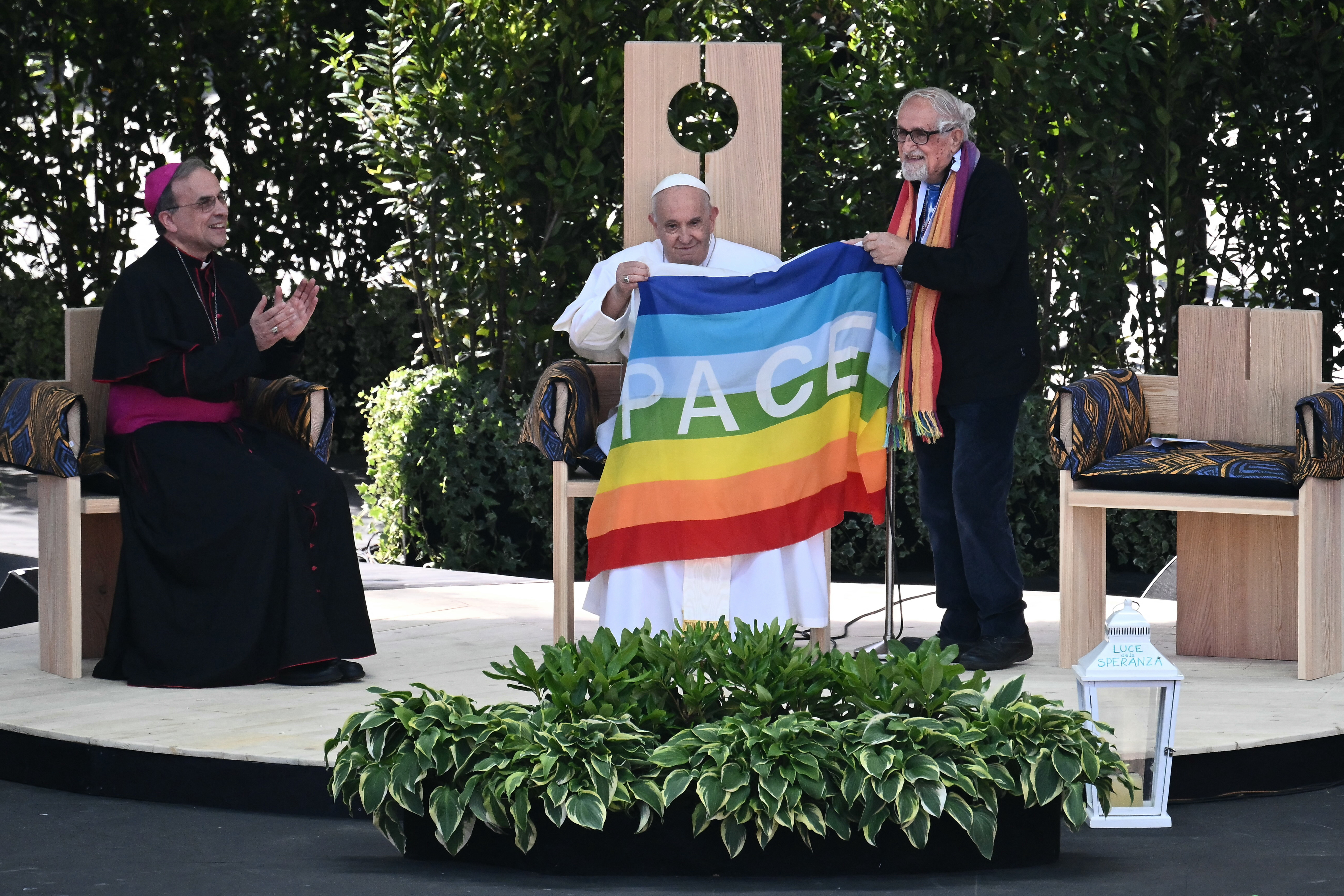 El papa Francisco en su visita a Verona.