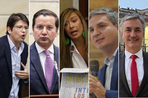 Miguel Uribe Turbay, David Luna, Katherine Miranda, Juan Felipe Lemos y Christian Garcés.