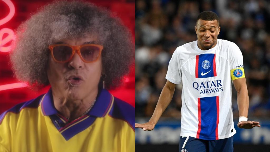 Pibe Valderrama y Kylian Mbappé