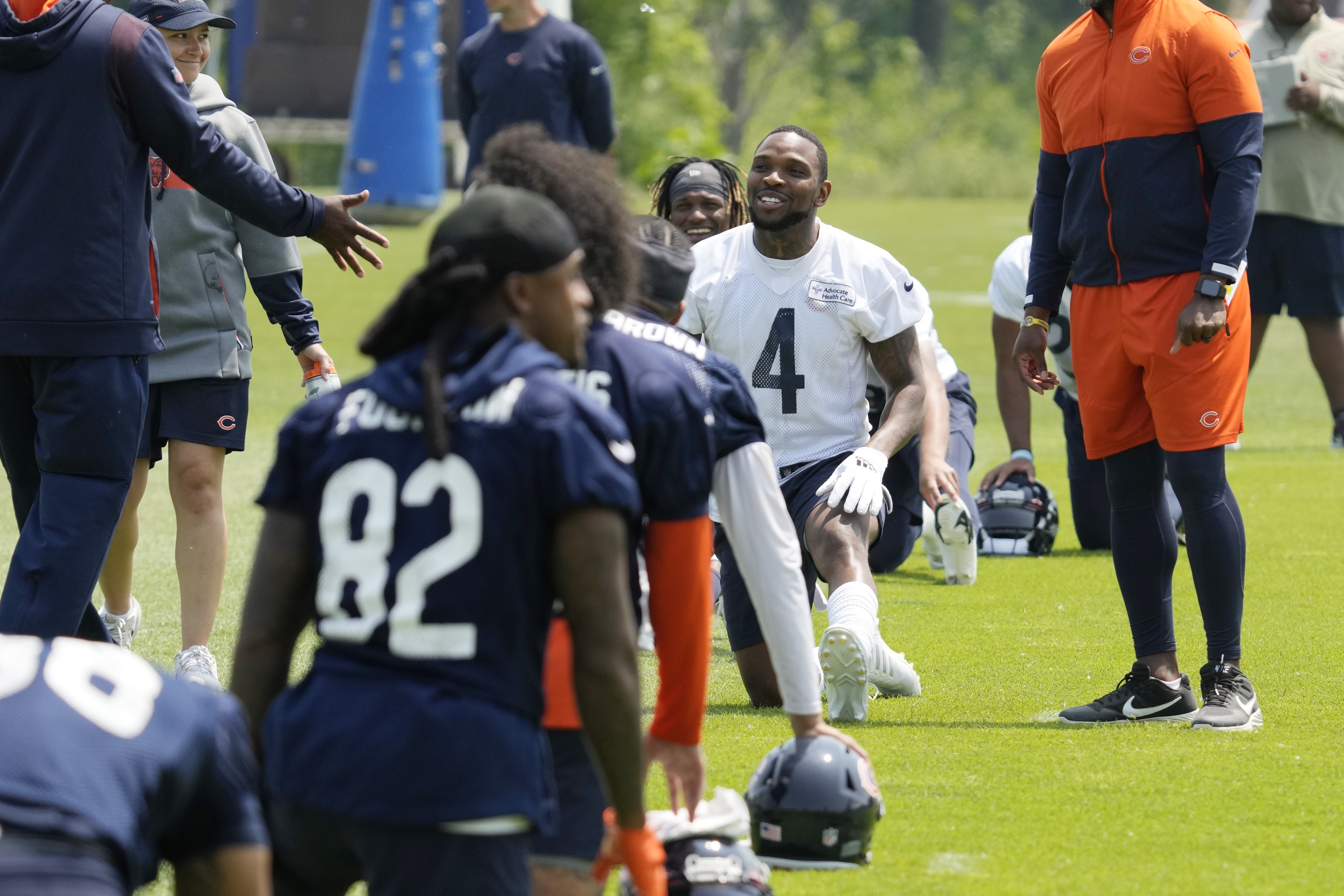 Chicago Bears defensive back Eddie Jackson runs in game action during