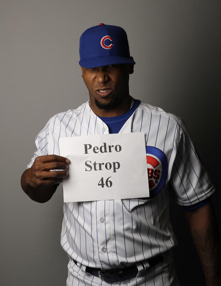 CHICAGO CUBS PEDRO STROP 2018 MLB ROAD JERSEY