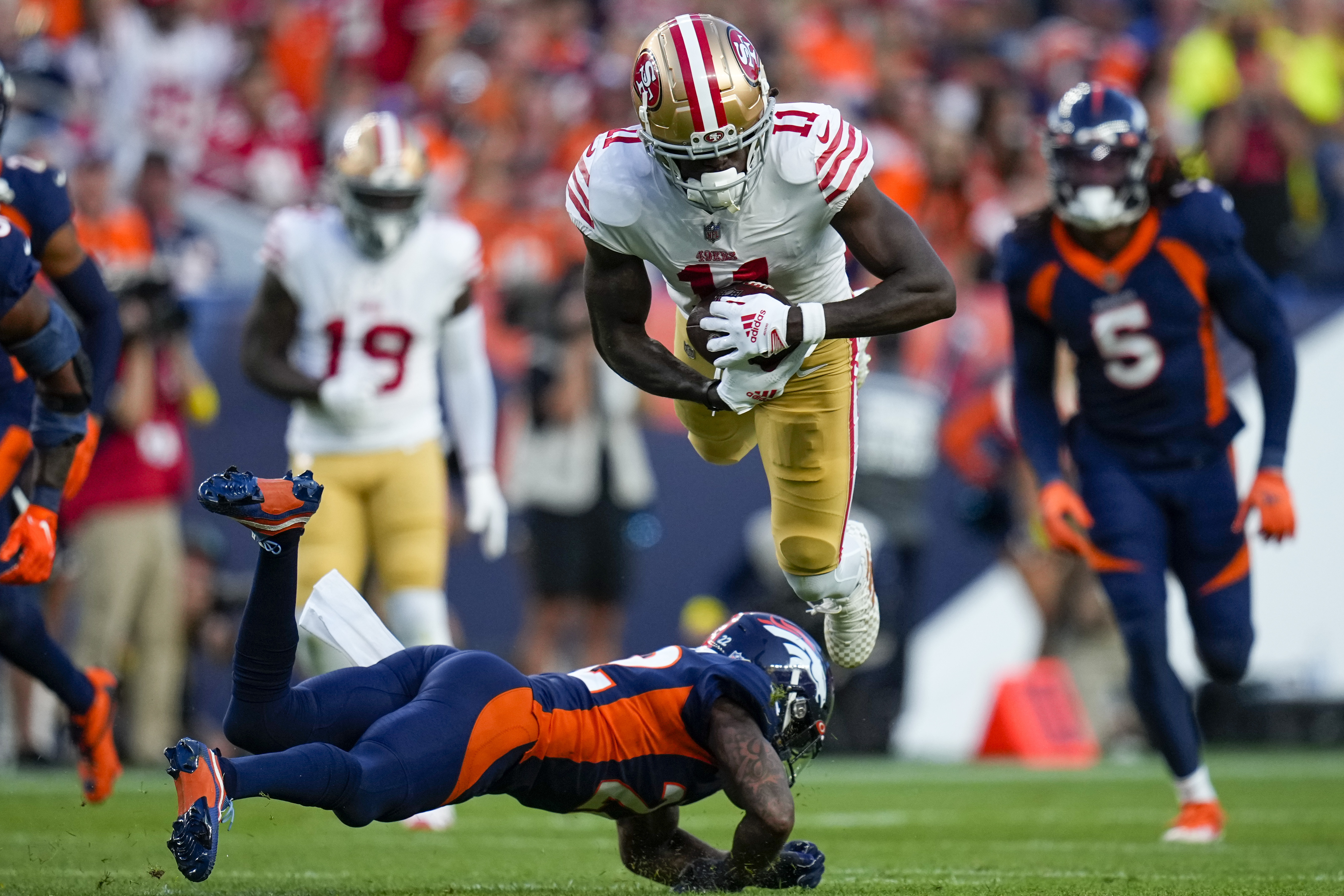 San Francisco 49ers vs Denver Broncos - Deebo Samuel Player Prop Bet Of The  Night