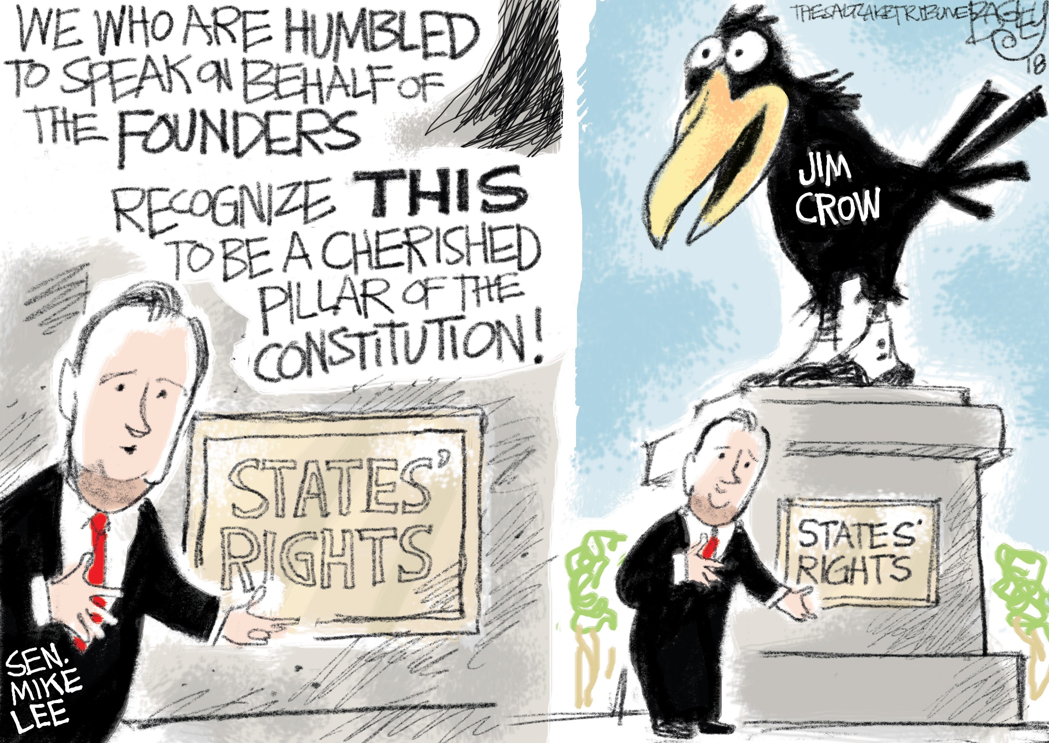 Statecraft Cartoon States Rights Political Cartoon