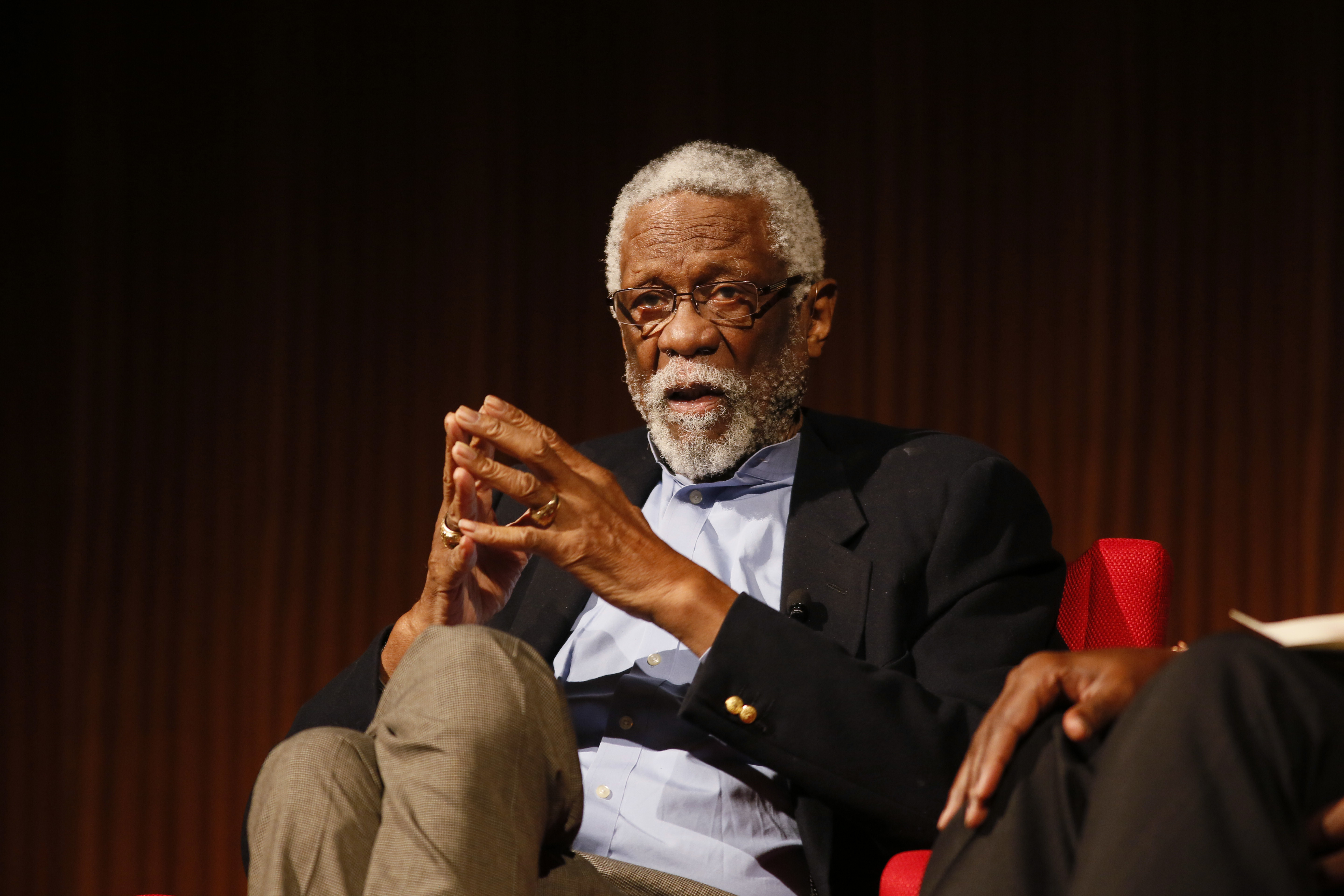 Bill Russell Showing Diablo Shortstop the Ropes