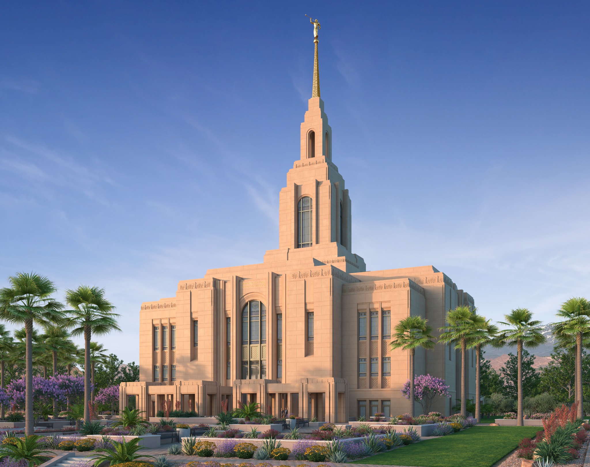 Utah Mormon Latter-Day Saints St George LDS Temple c1950's Unused Postcard 