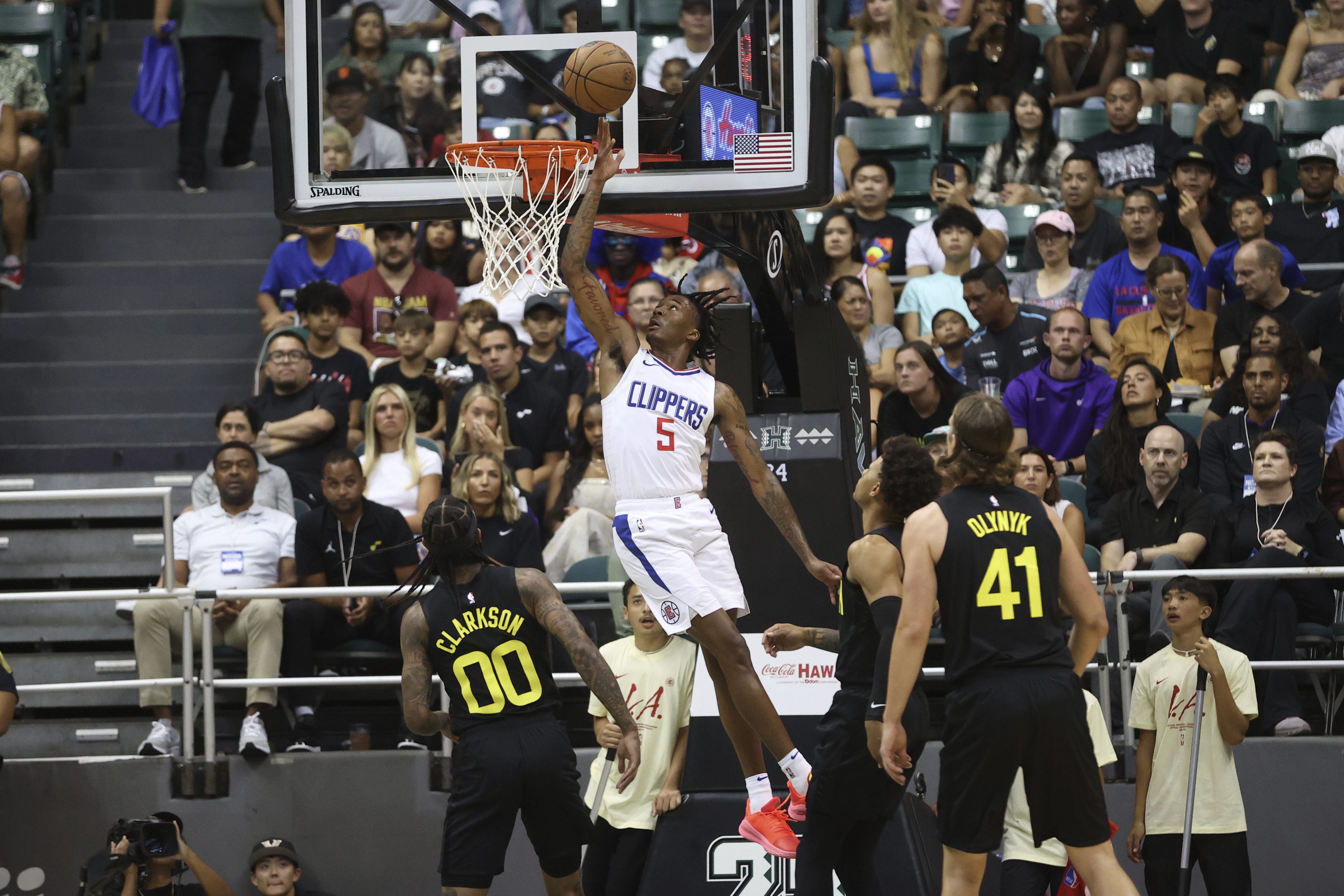 Utah Jazz edge Los Angeles Clippers in NBA Hawaii exhibition