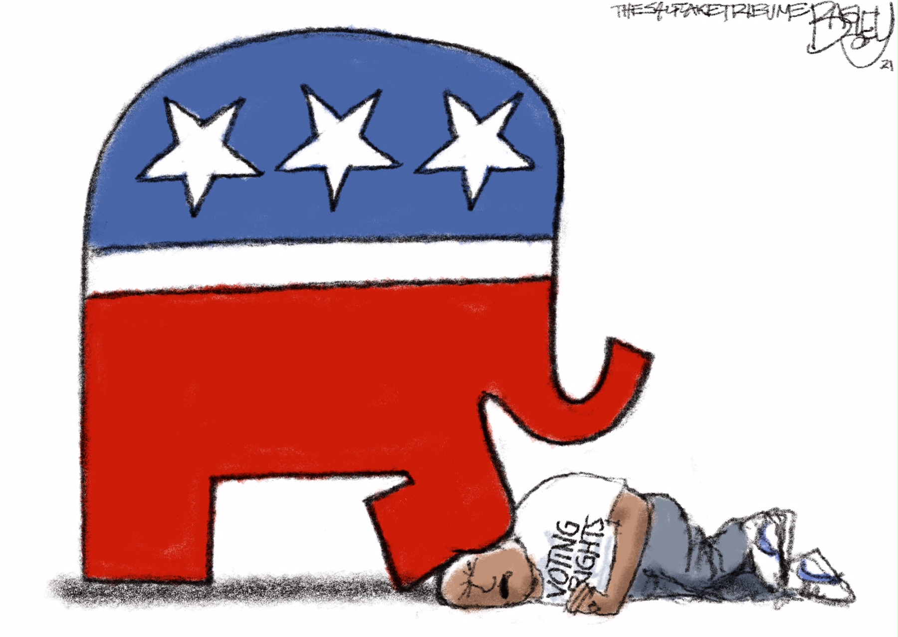 Bagley Cartoon: Voter Oppression - The Salt Lake Tribune