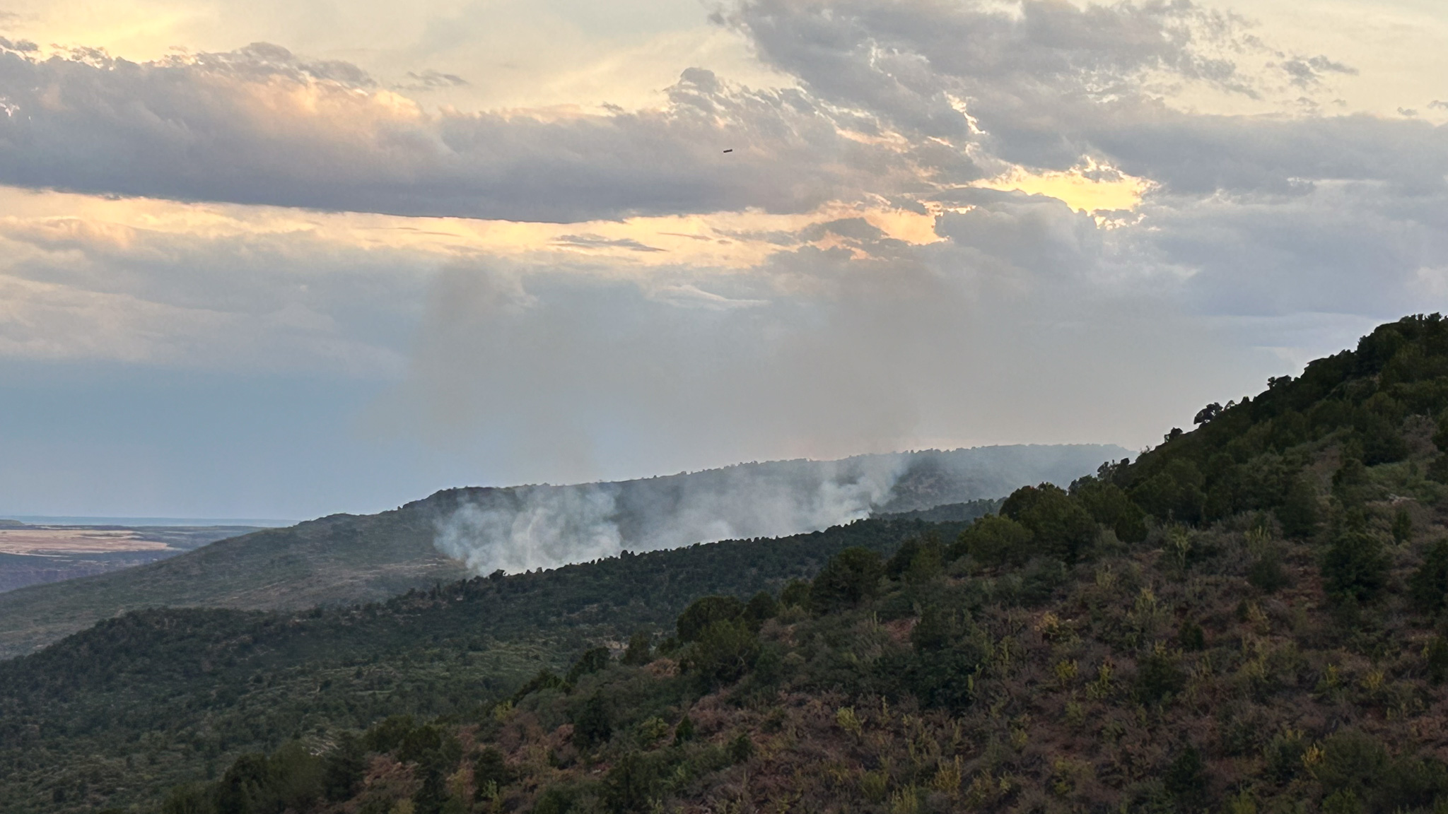Wildfire closes road in Zion National Park