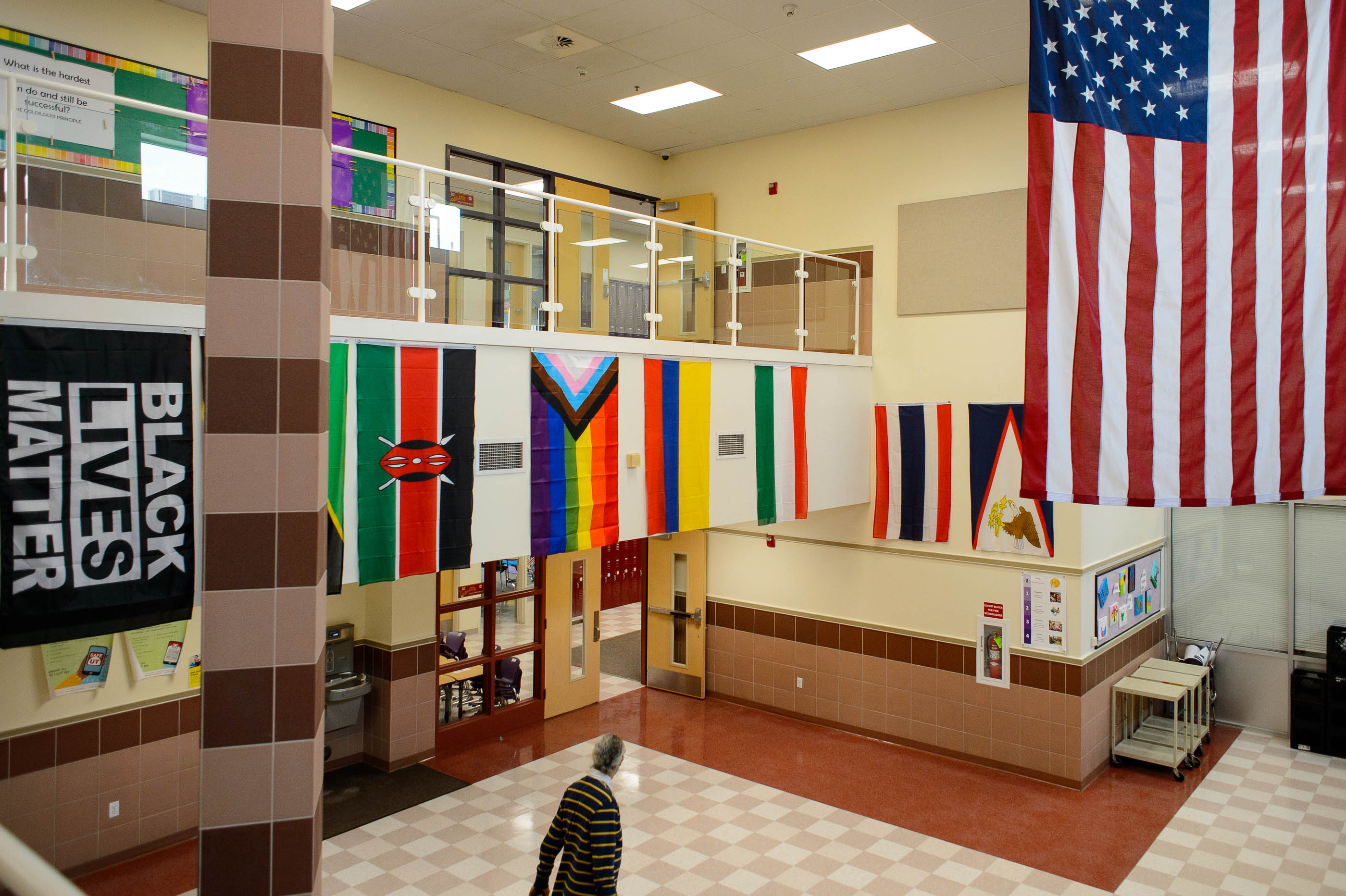 Widespread video of a parent ripping down a Pride flag in classroom is a  skit, not real