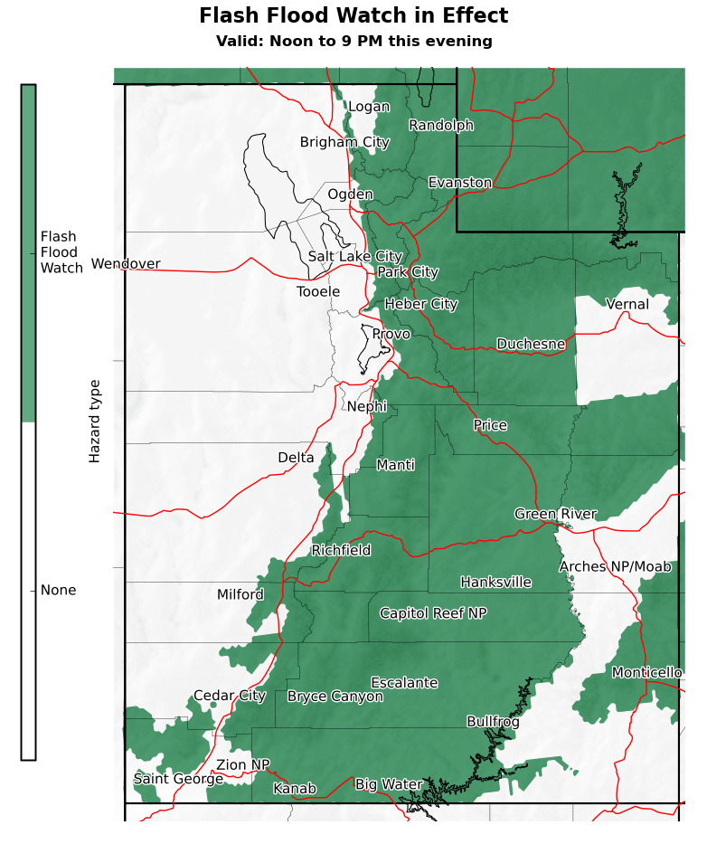 Flash Flood Watch Issued For Eastern Half Of Utah On Monday One Man Killed On Sunday