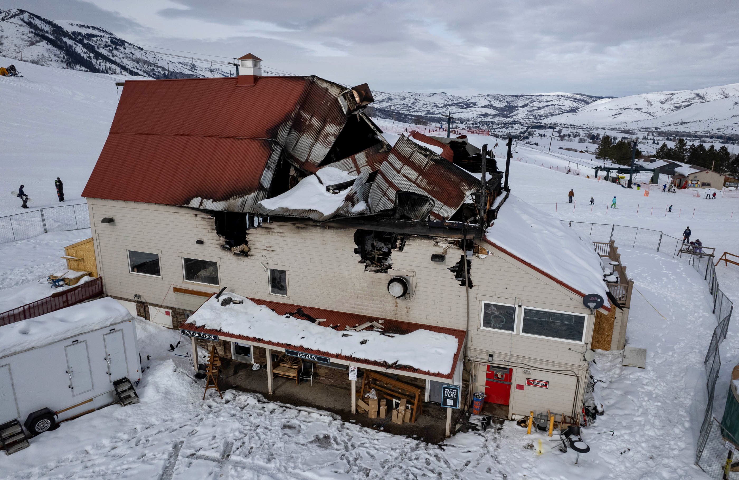Nordic Valley closed following major fire inside ski resort's barn