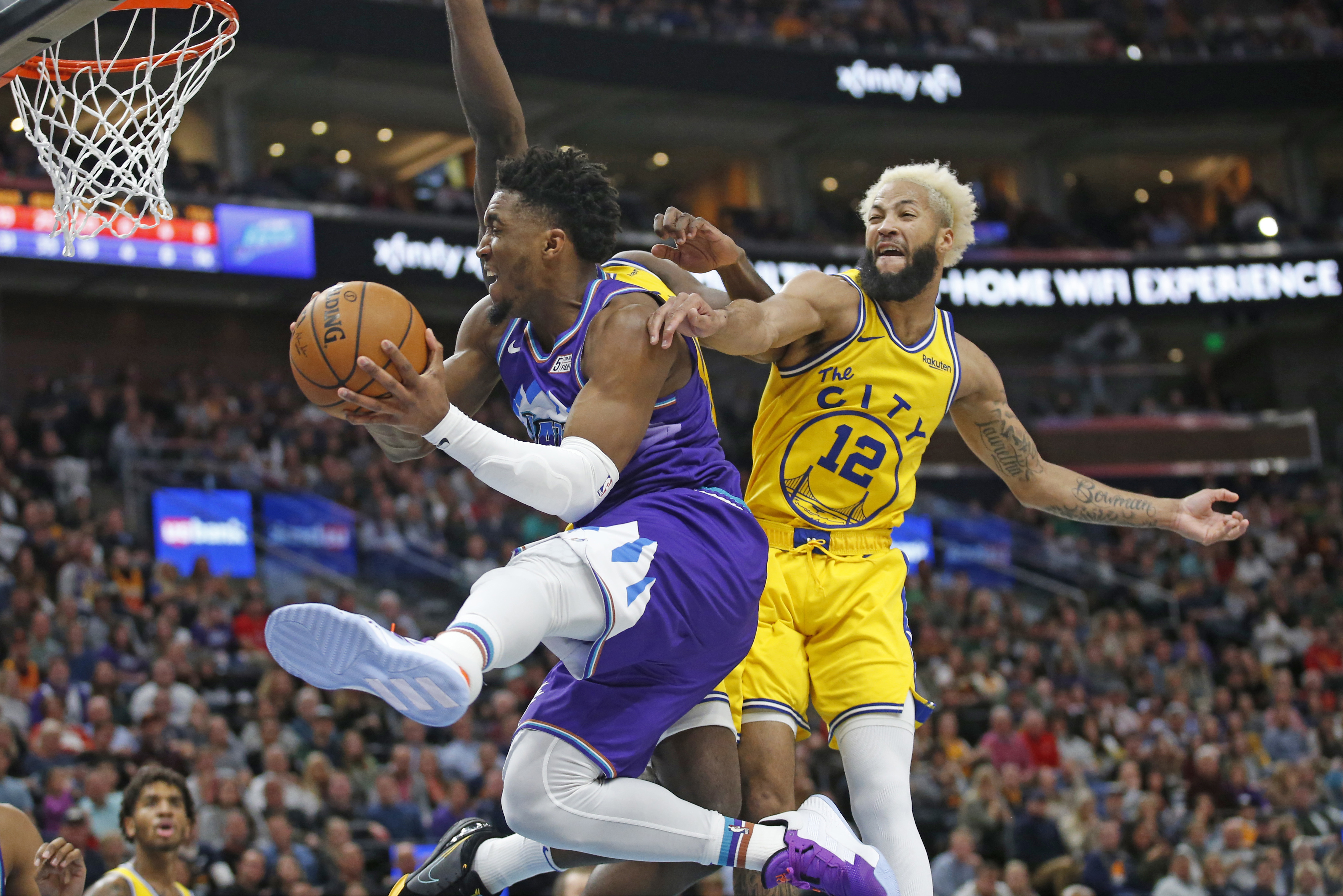 Sloppy Jazz hold off feisty Warriors for 113-109 victory at Vivint