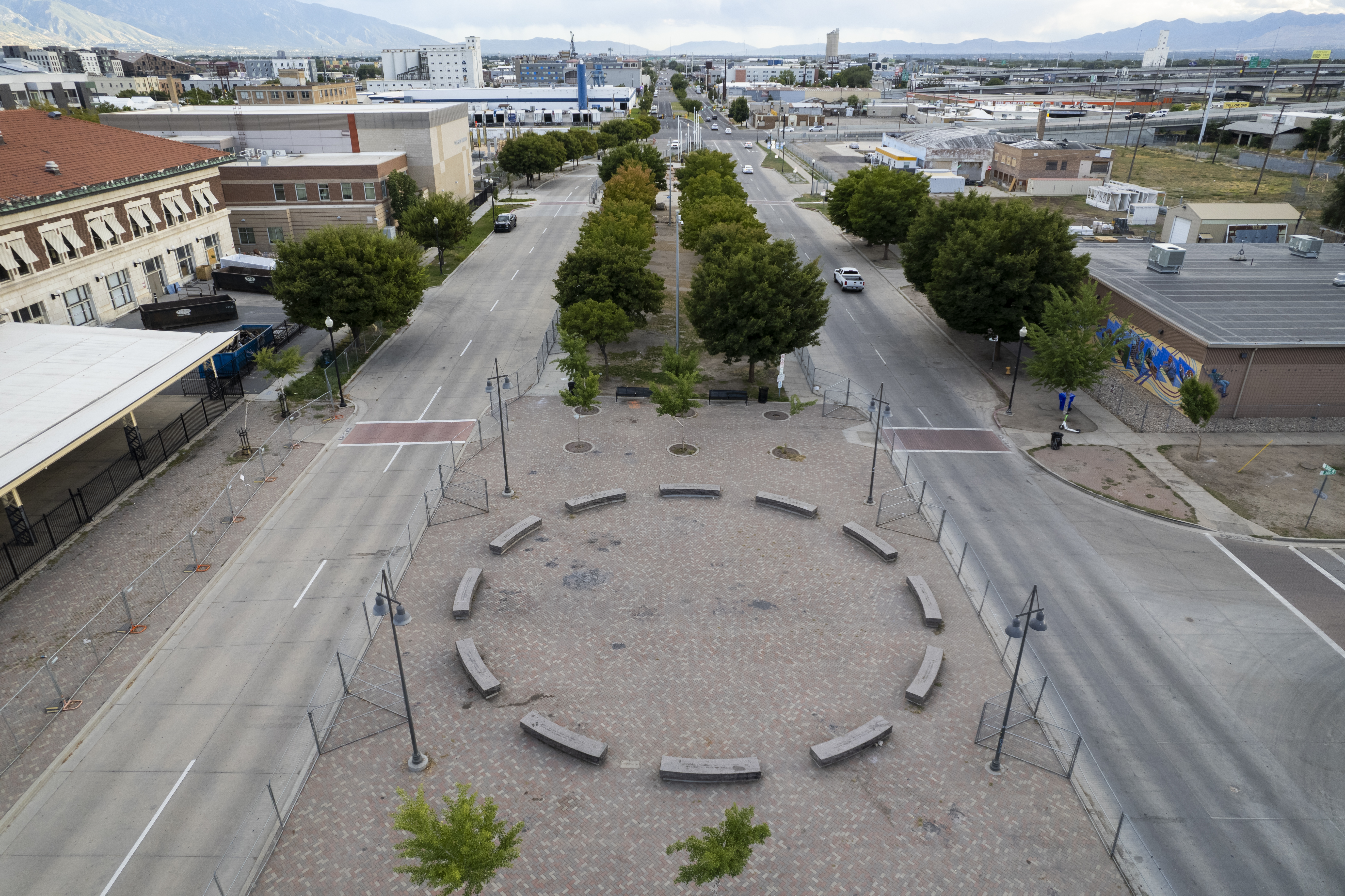 Salt Lake City fences off another campsite, this one near Rio Grande Depot.  Where do the homeless go next?