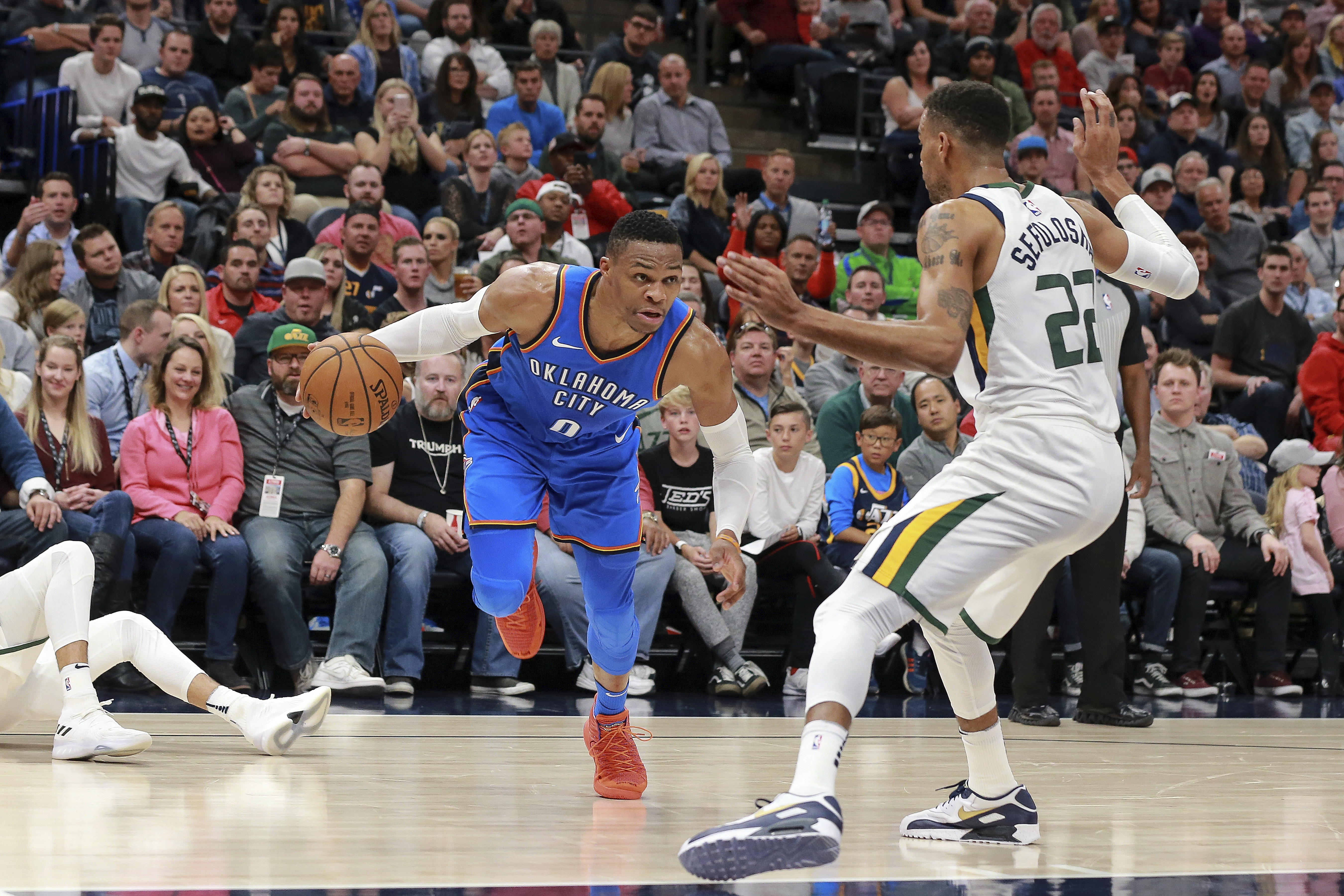 Jazz defense finds a way to slow Thunder's Westbrook