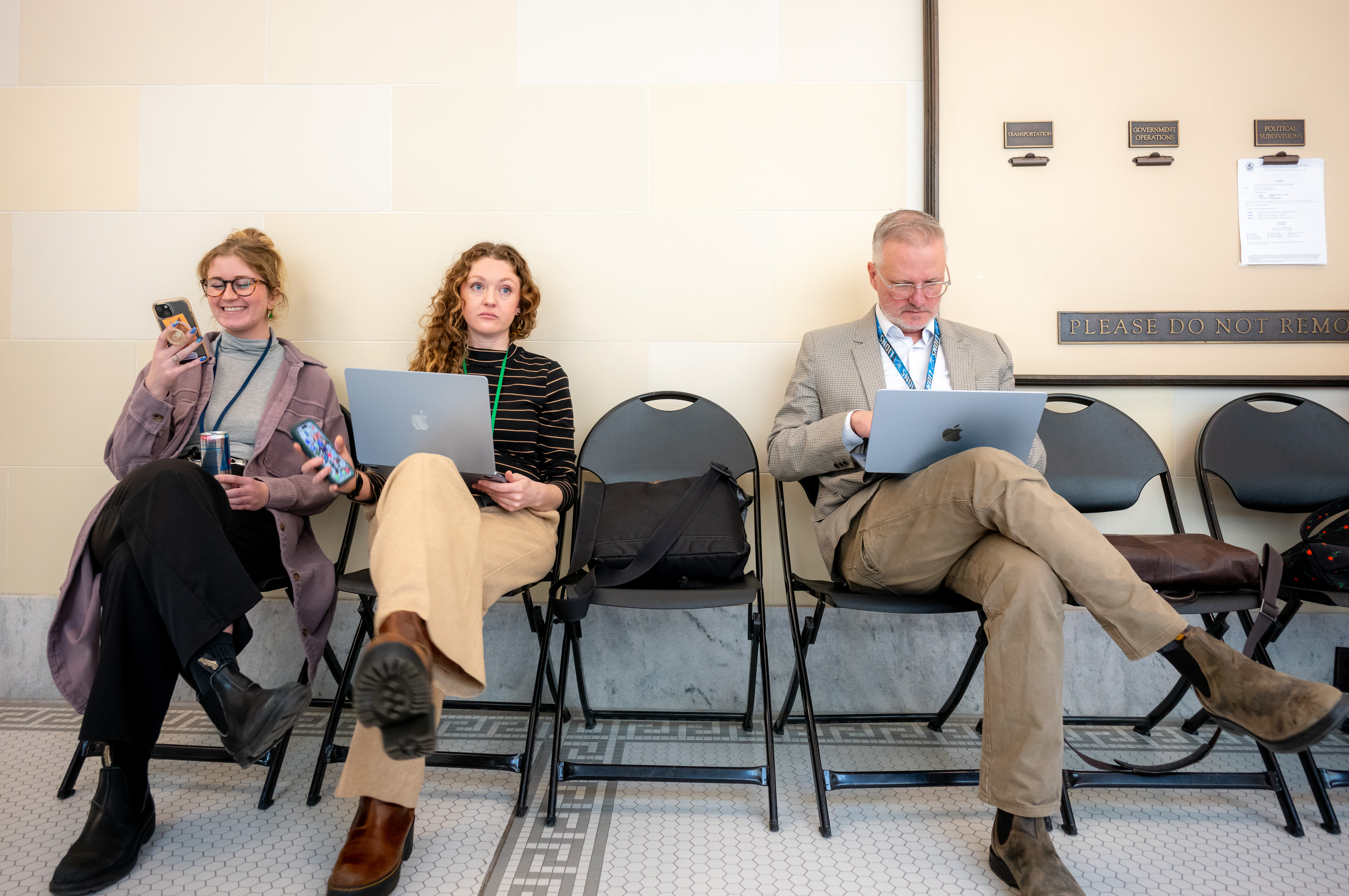 reporters working