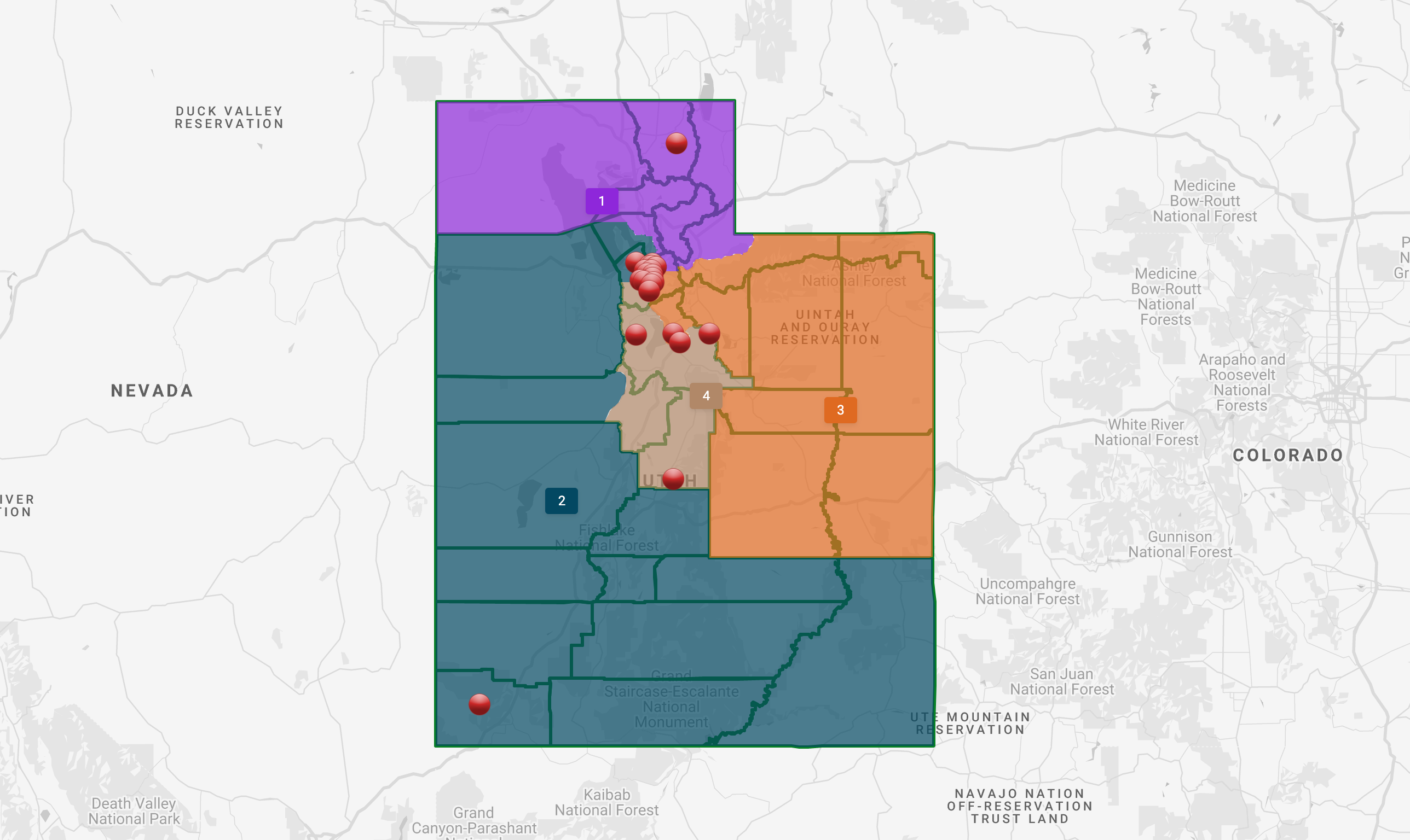 Utah On A Map Utah Lawmakers Release Their Proposals For Congressional Redistricting Maps