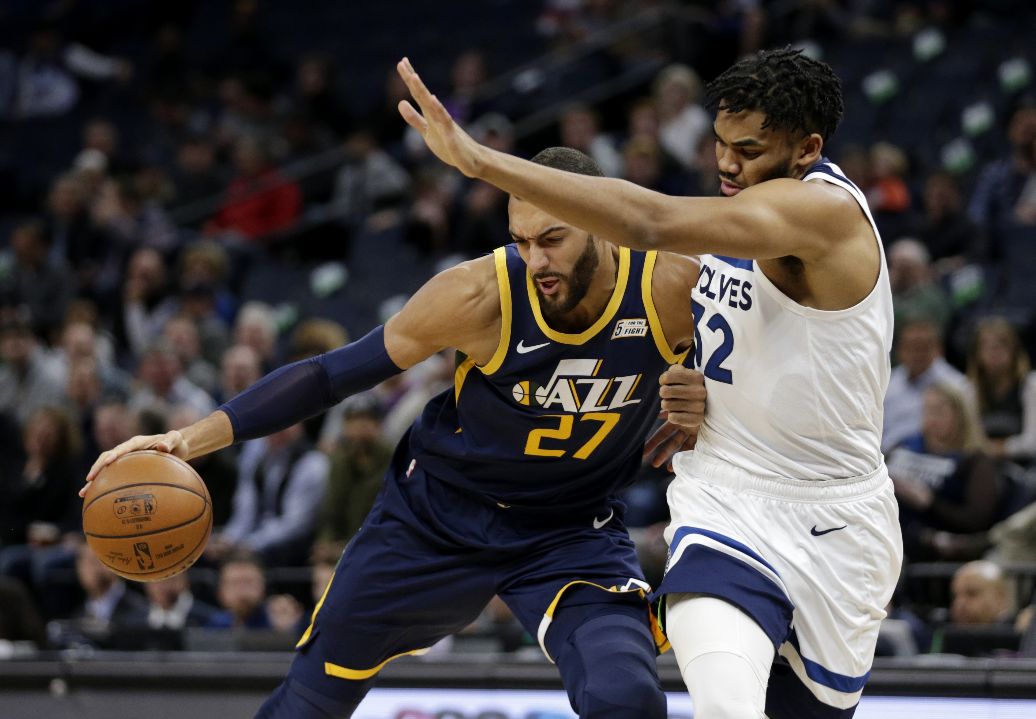 Timberewolves experiment with Rudy Gobert, Karl-Anthony Towns