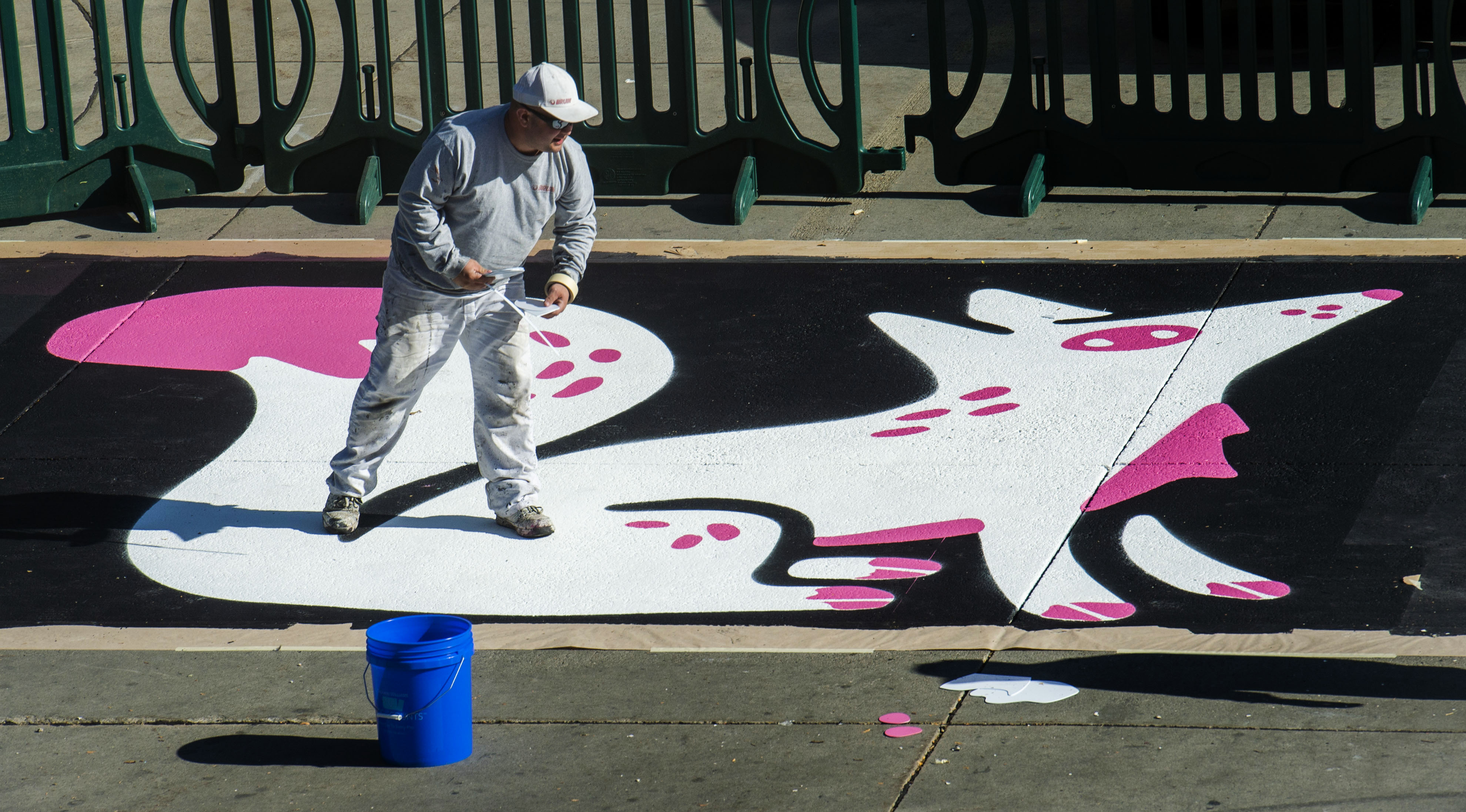 Local artist paints Gateway crosswalk for winter