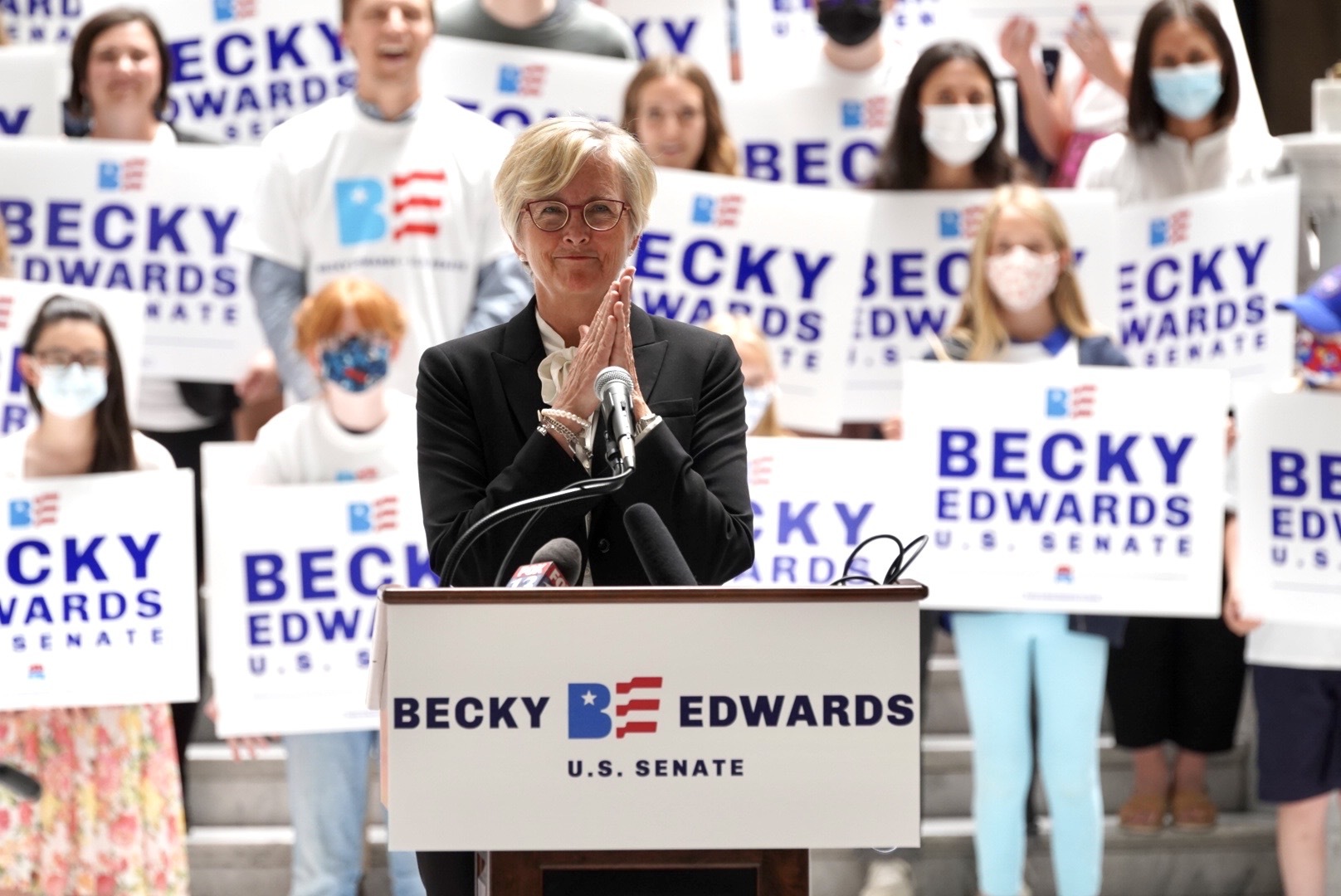 Who's running against Utah Sen. Mike Lee? Former state Rep. Becky Edwards,  for one.