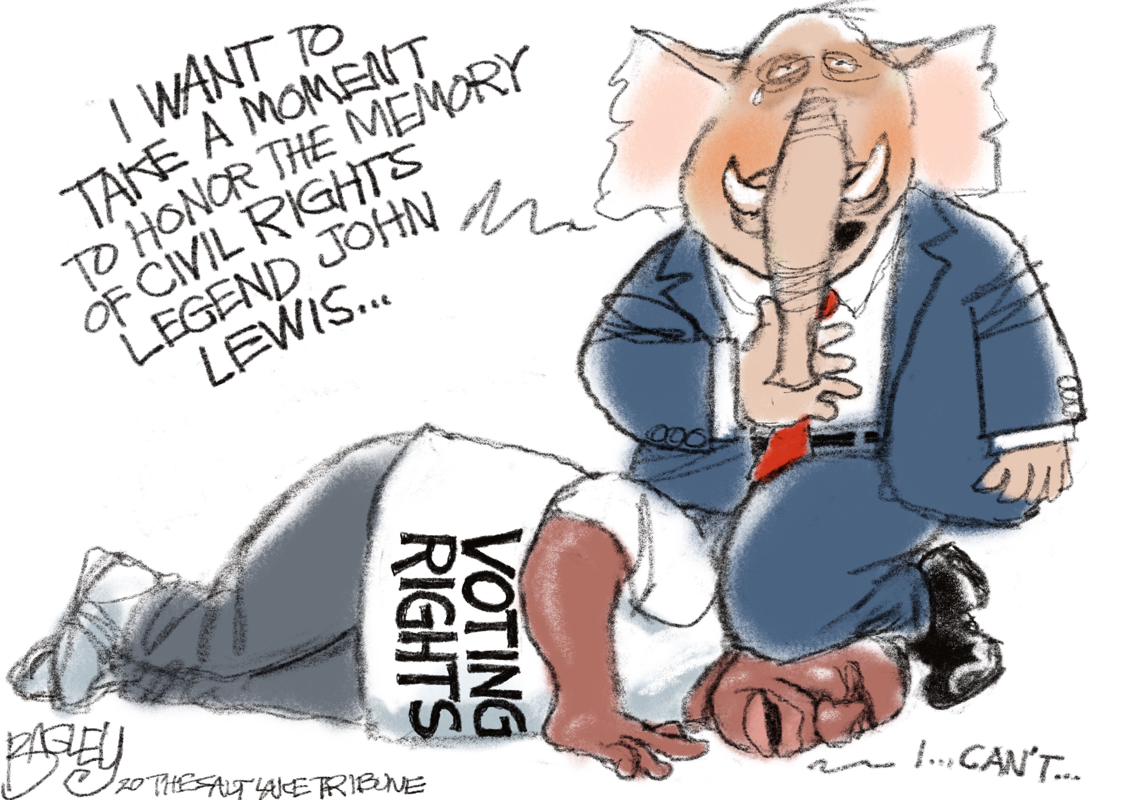 Bagley Cartoon Taking A Knee To Voting Rights The Salt Lake Tribune