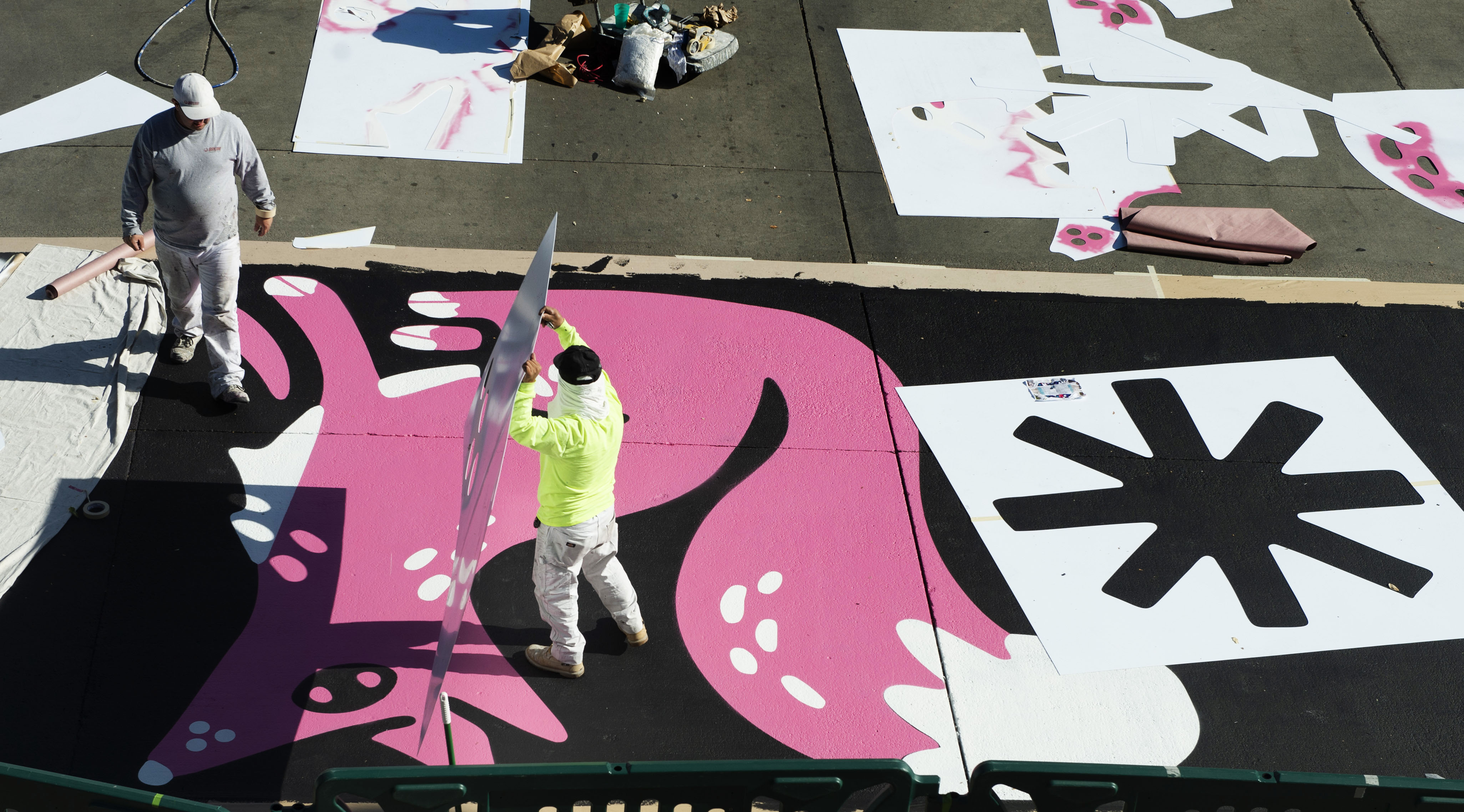 Local artist paints Gateway crosswalk for winter