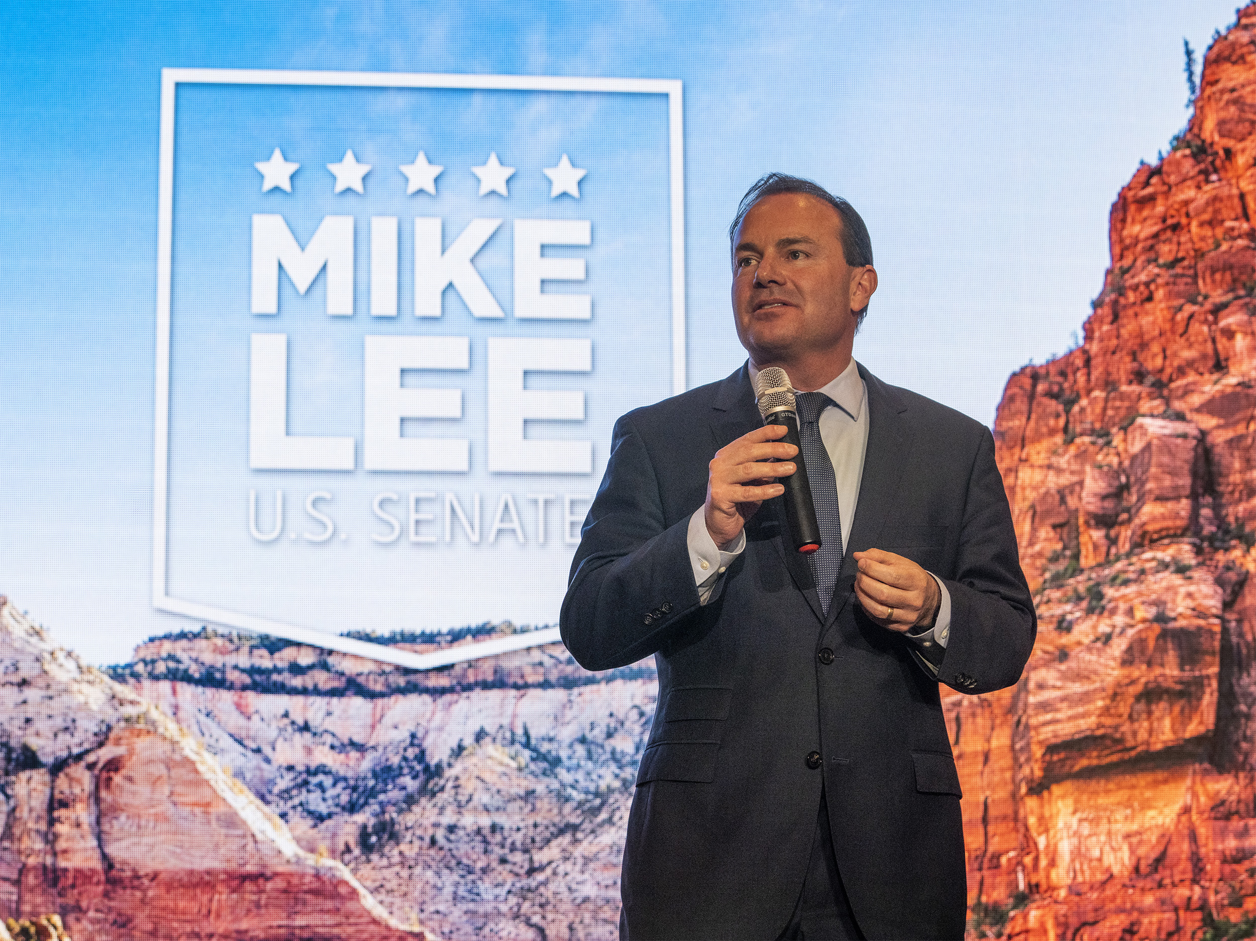 They made the choice for freedom': Sen. Mike Lee celebrates GOP primary win  over Edwards and Isom